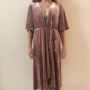 Forever 21 velvet robe dress